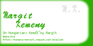 margit kemeny business card